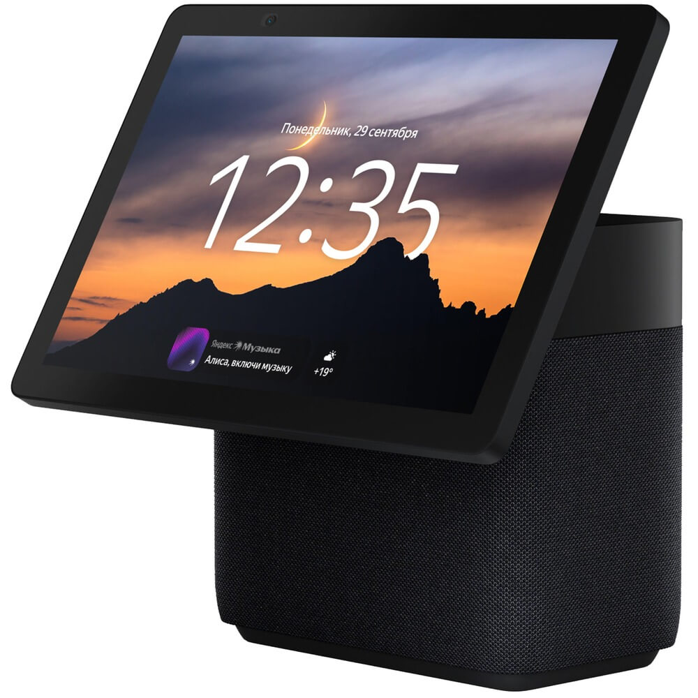 Умная колонка Яндекс Станция Дуо Макс с Алисой на YaGPT чёрный 44980₽