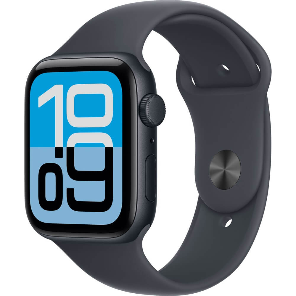 Смарт-часы Apple Watch SE 3 GPS 44 мм тёмная ночь S/M, спортивный ремешок