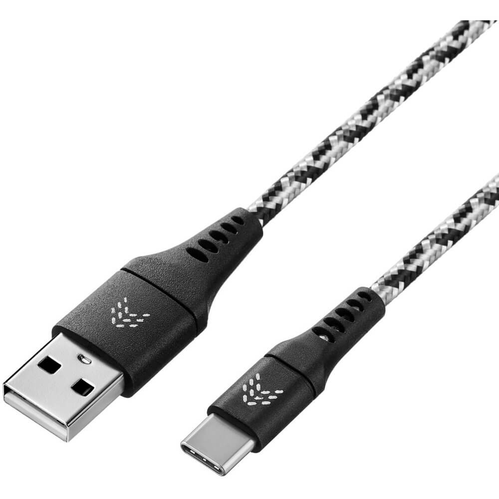 Кабель Rocket Contact USB-USB Type-С, 1 м, чёрно-белый