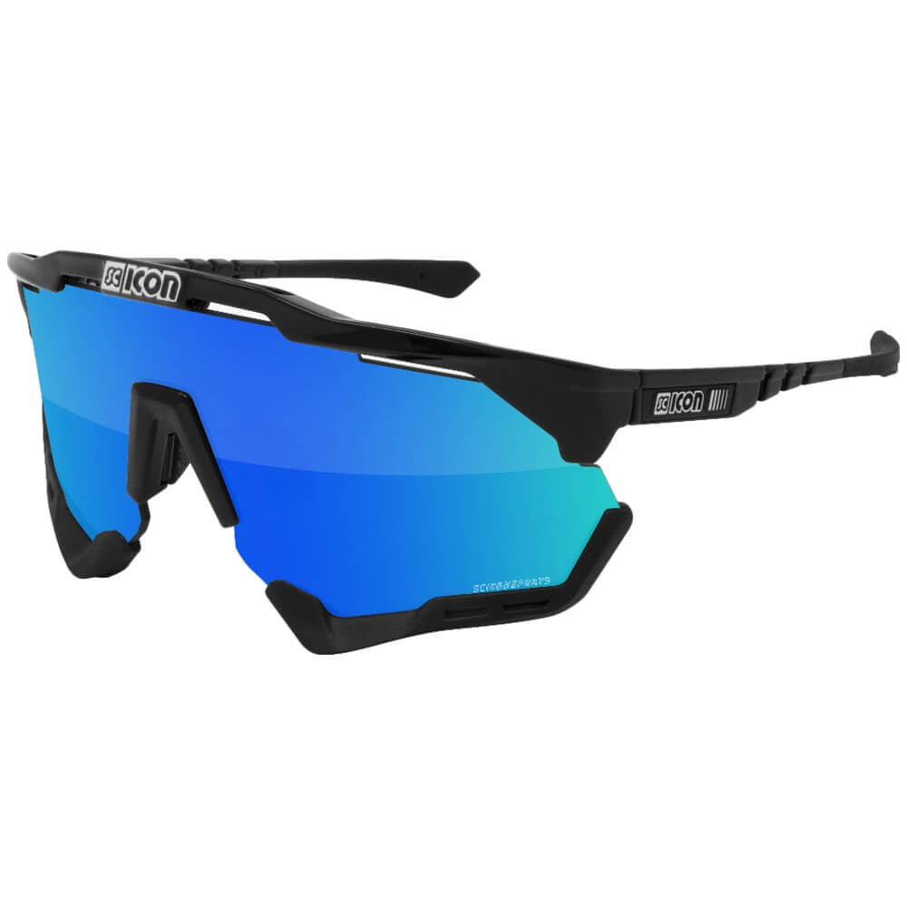 Спортивные очки Scicon Aeroshade XL Black Gloss/Multimirror Blue