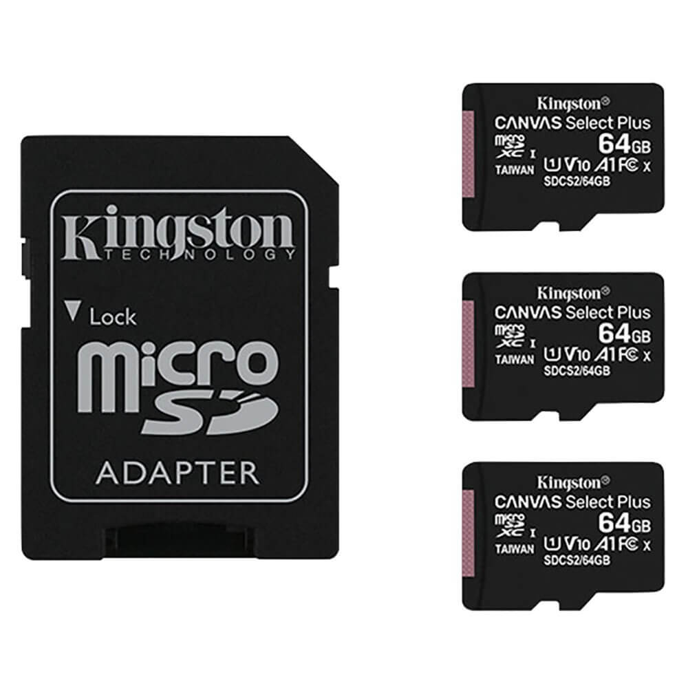 Карта памяти Kingston Canvas Select Plus 3x64 ГБ microSDXC