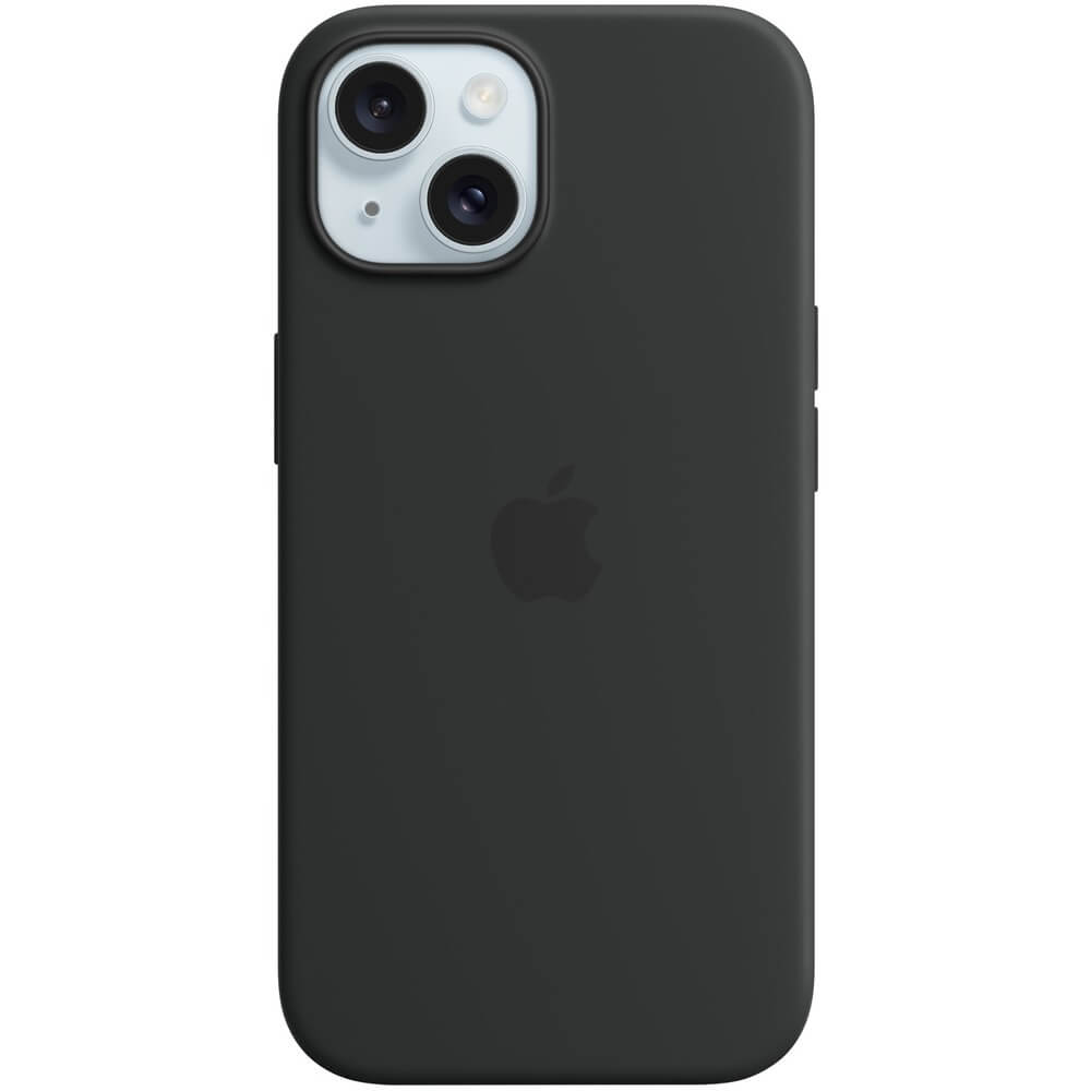 Чехол Apple для iPhone 15 Silicone Case MagSafe чёрный
