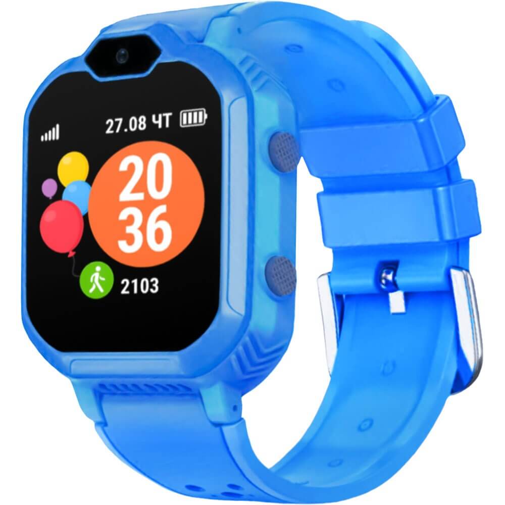 Детские умные часы GEOZON 4G Blue, цвет синий - фото 1