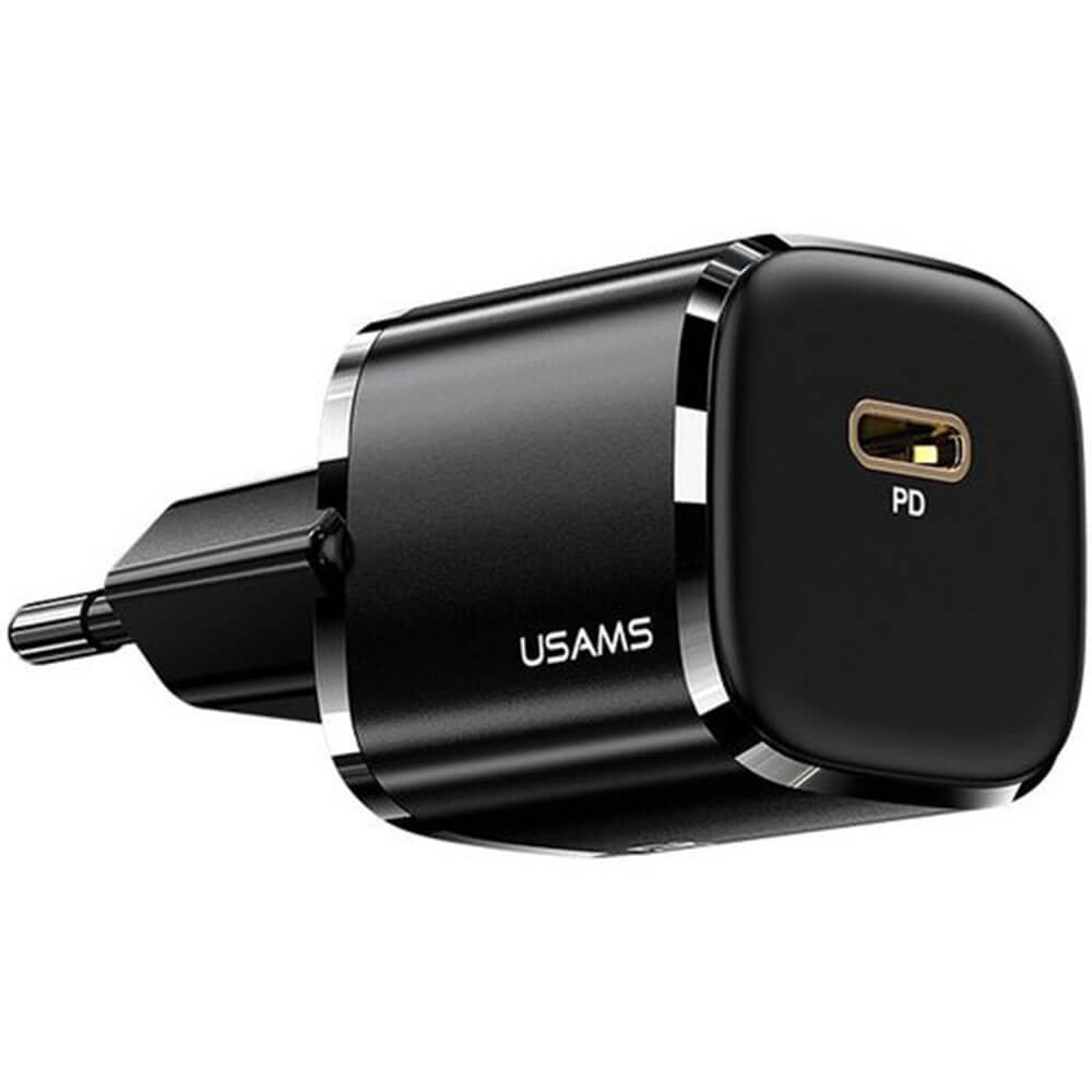 Зарядное устройство Usams GaN mini (CC124TC01), чёрный GaN mini (CC124TC01), чёрный - фото 1