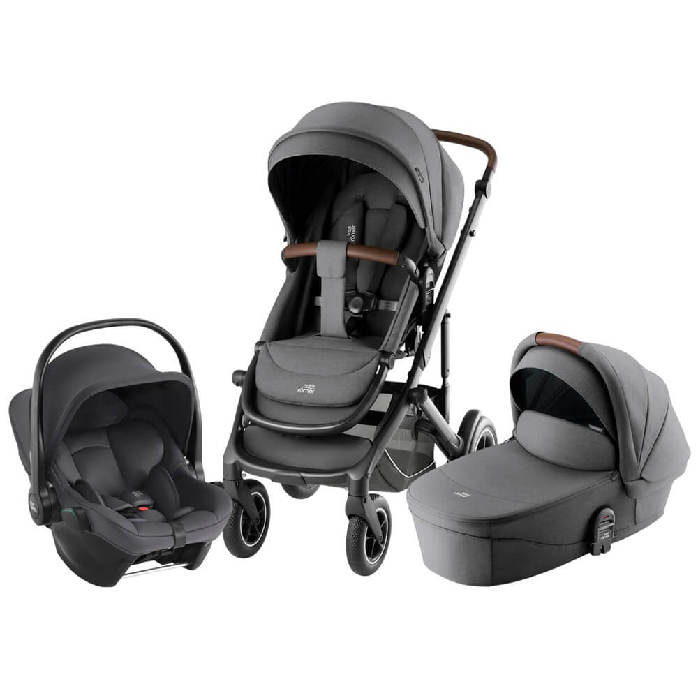Набор детская коляска Britax Roemer Smile 5Z Mineral Grey автокресло Baby-Safe Core Midnight Grey 99990₽