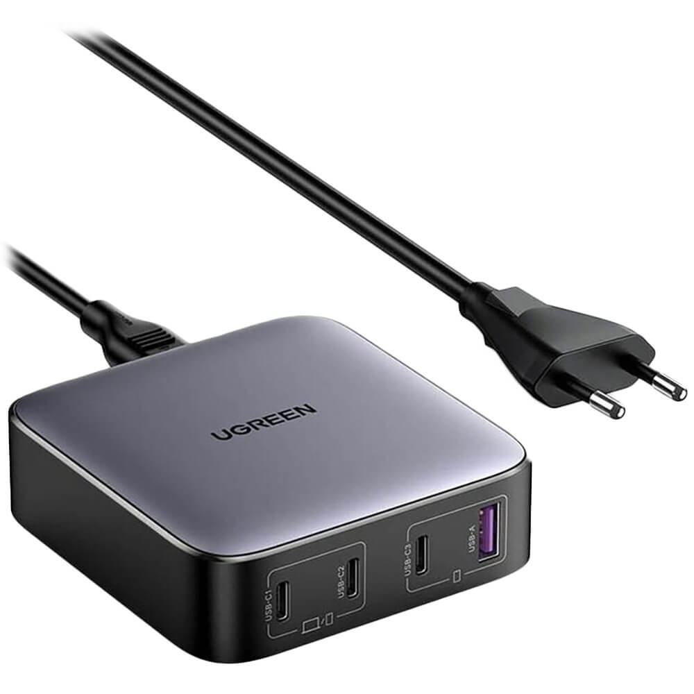 Зарядное устройство Ugreen CD328 Desktop Fast Charger (USB-A/3xUSB-C) серый CD328 Desktop Fast Charger (USB-A/3xUSB-C) серый - фото 1