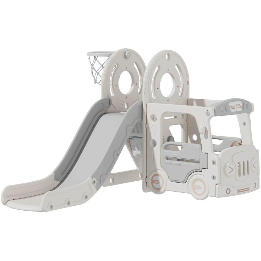 Игровой комплекс UNIX Kids Bus Grey с горкой PSLBUS171GRY