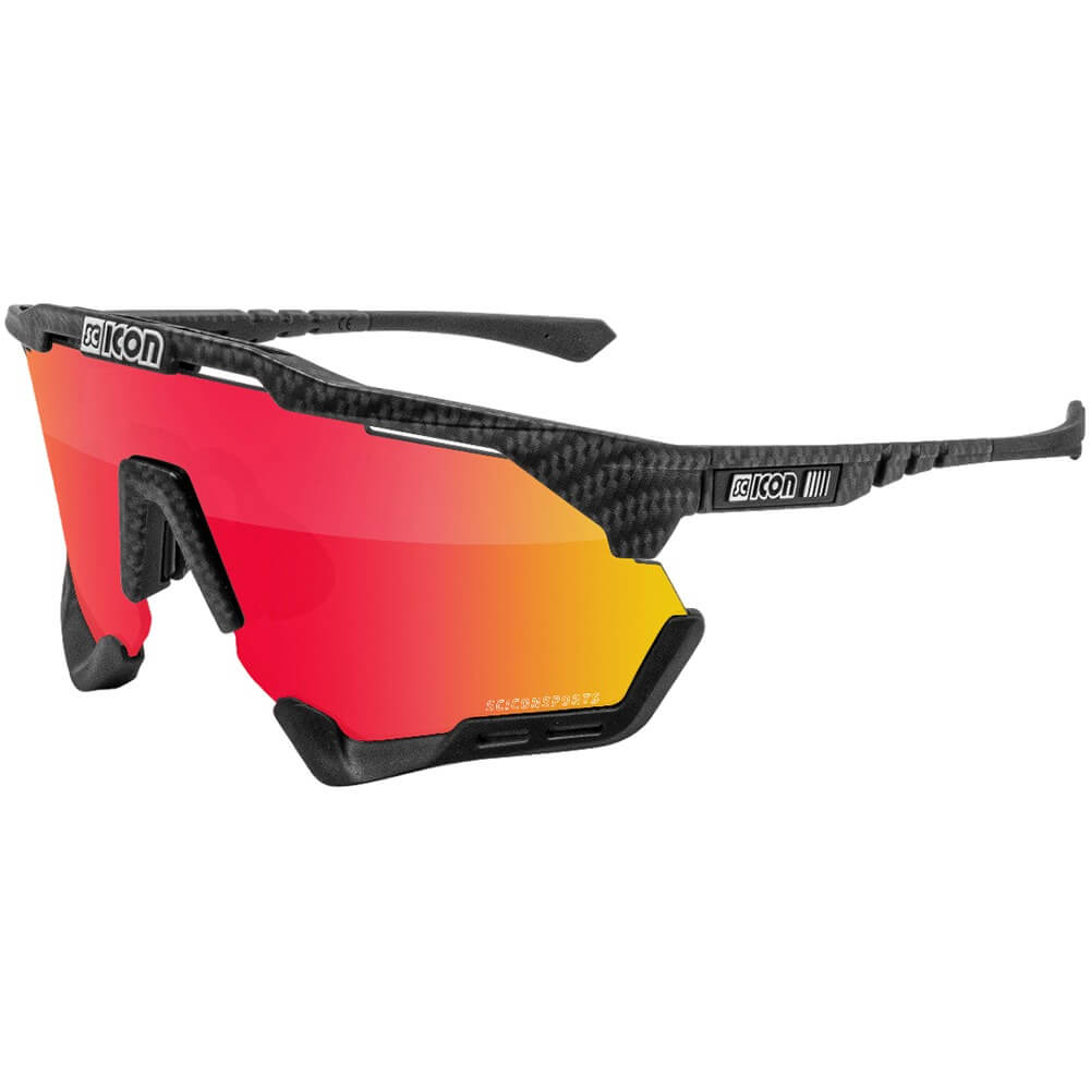 Спортивные очки Scicon Aeroshade XL Carbon Matt/Multimirror Red