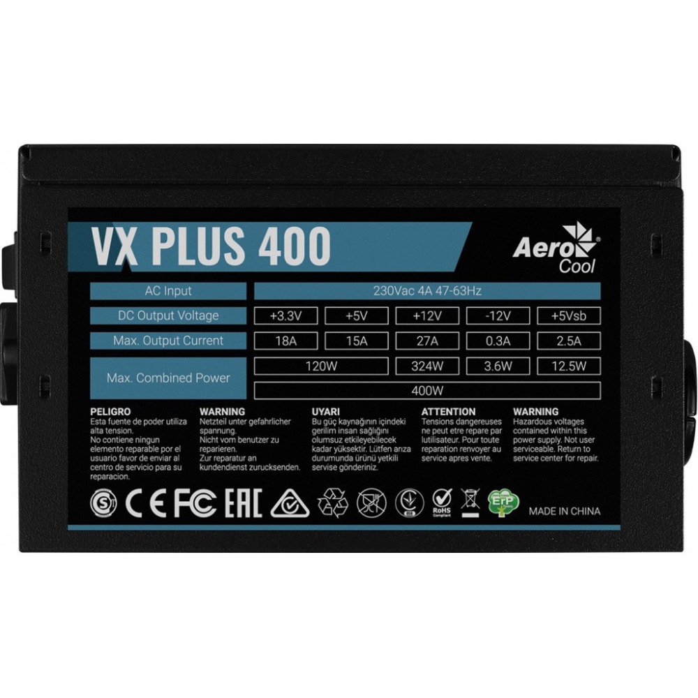 Блок питания Aerocool VX Plus 400W - фото 1