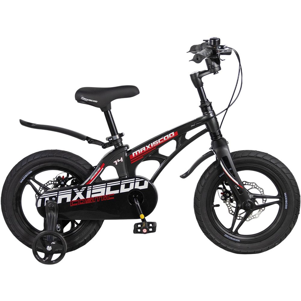 Детский велосипед Maxiscoo COSMIC Deluxe Plus 14 чёрный (2026) (MSC-C1453D)