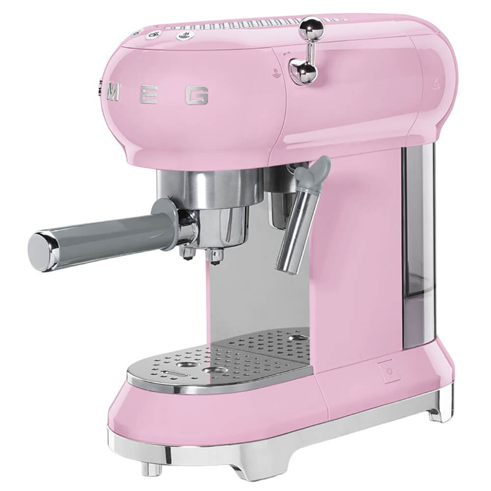 Кофеварка Smeg ECF01PKEU, цвет розовый - фото 1