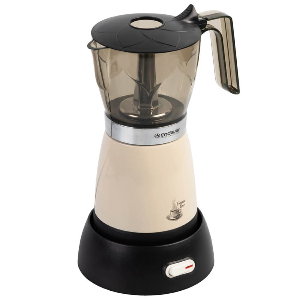 Гейзерная кофеварка Endever Costa-1007, цвет бежевый - фото 1