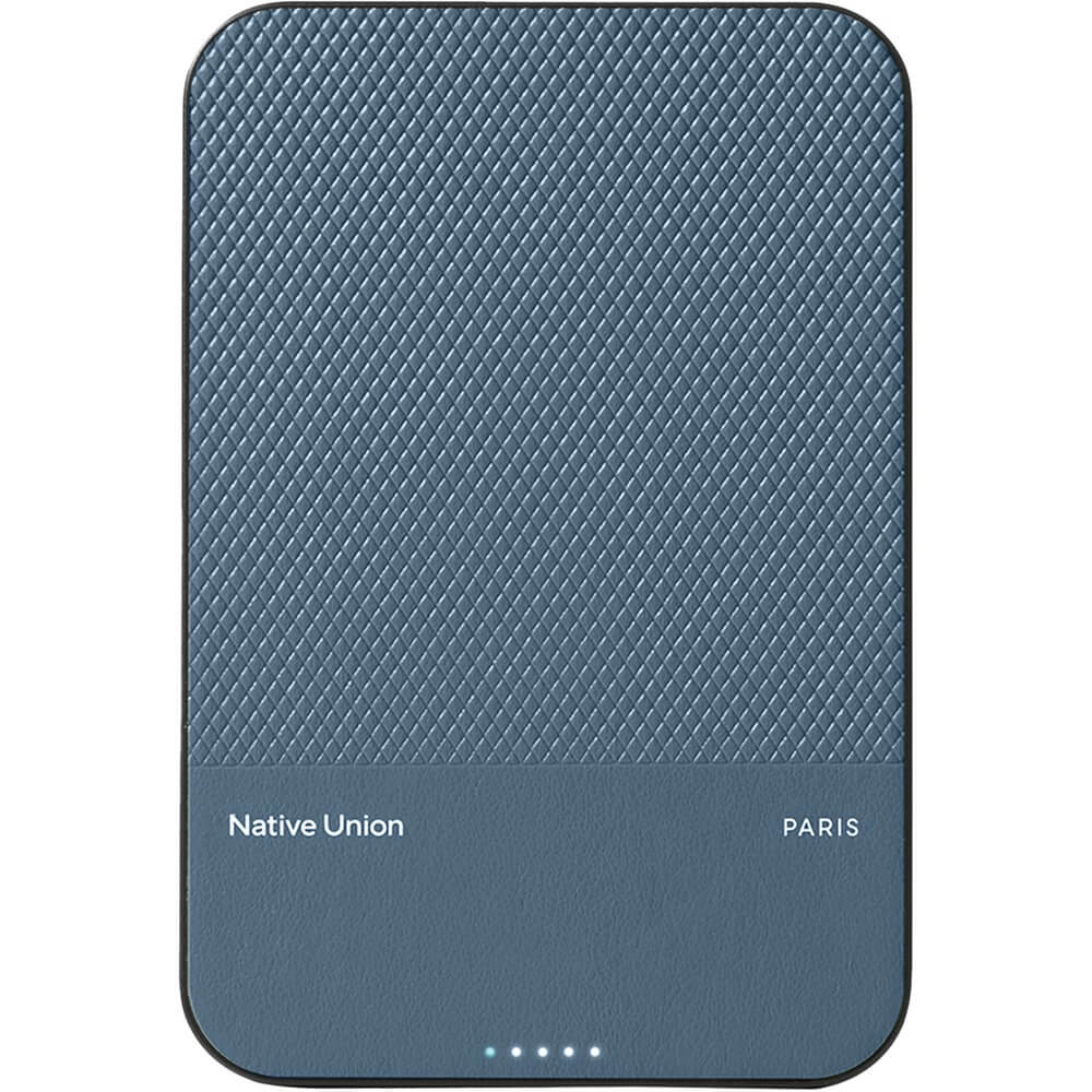 Внешний аккумулятор Native Union Classic Magnetic Power Bank 5000 мАч Qi2 синий (PB-5KMS-NAV-Q2)