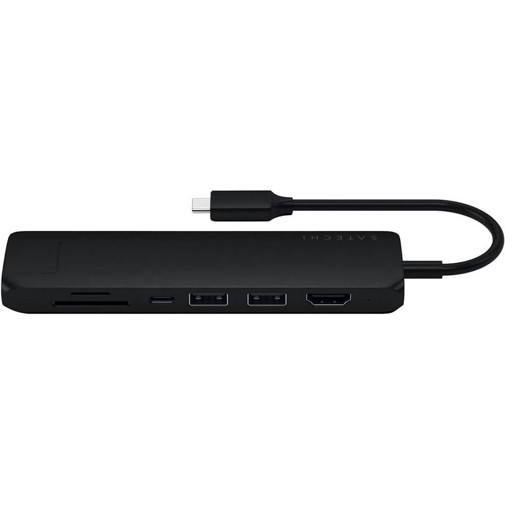 USB разветвитель Satechi Slim Multi-Port Adapter, чёрный (ST-UCSMA3K)