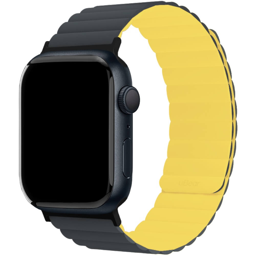 Ремешок для умных часов uBear Mode для Apple Watch S/M чёрно-жёлтый (WB09YG01SM-AW)