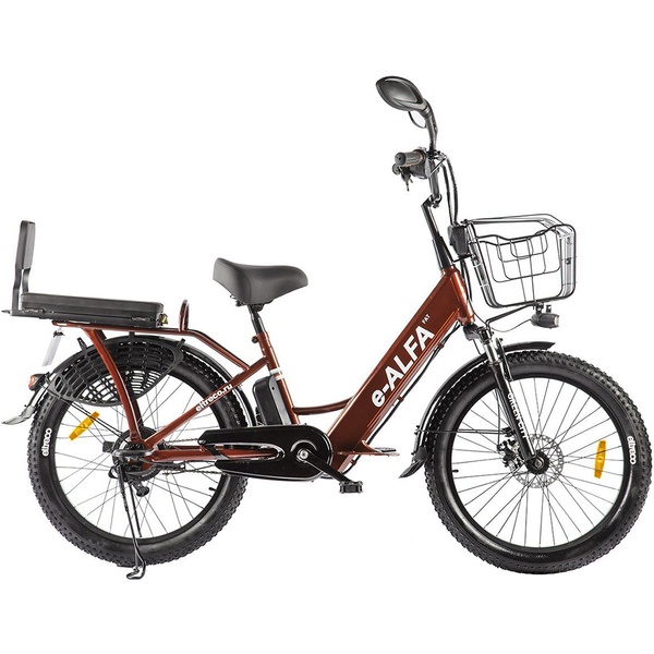 Электровелосипед Green City e-ALFA Fat 2162 коричневый