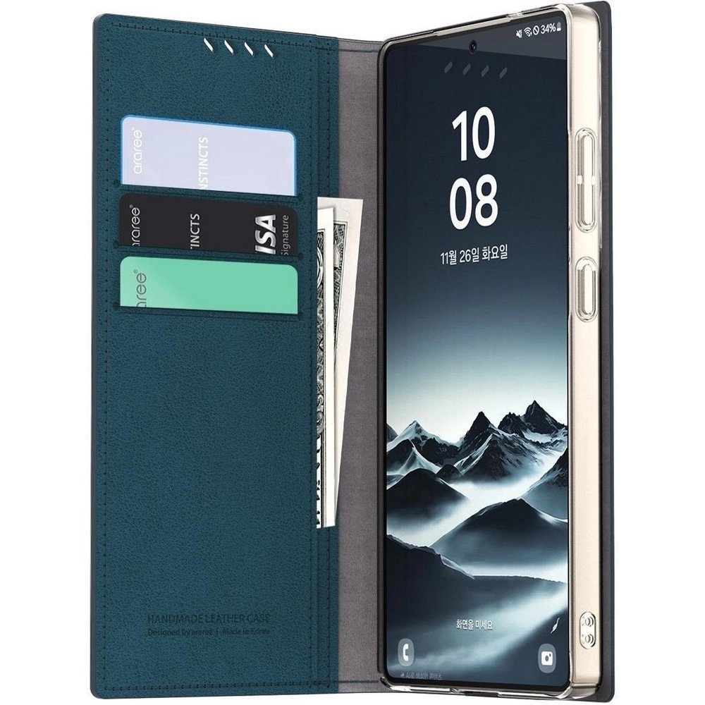 Чехол Araree Mustang Diary для Samsung Galaxy S26 Ultra синий (AR10-02511B)