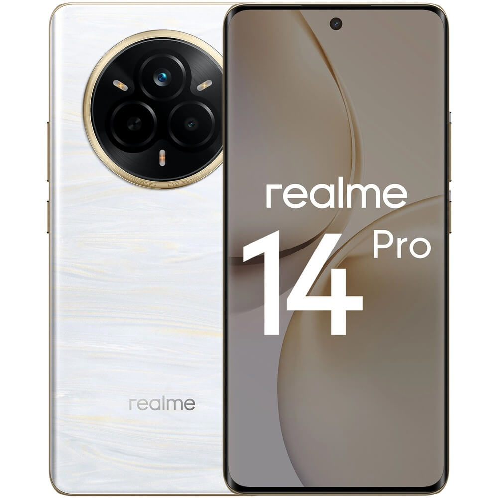Смартфон Realme 14 Pro 5G 12512 ГБ жемчужный белый 29990₽