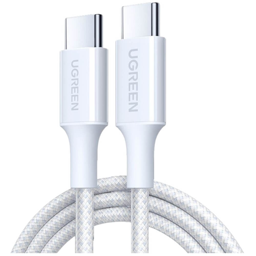 Кабель Ugreen L502 100W USB-C to USB-C PD 5A Max 1 м белый (35220)