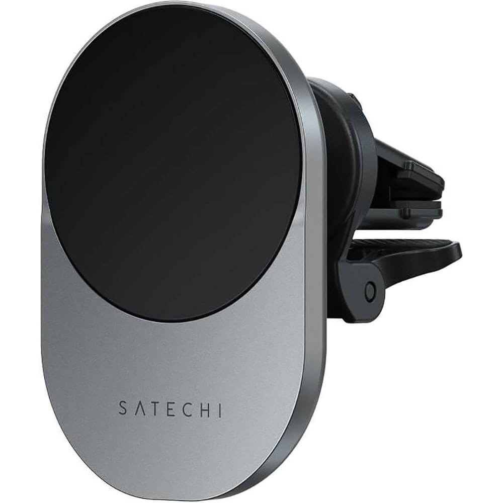 Автомобильное зарядное устройство с беспроводной зарядкой Satechi Qi2 15 Вт серый космос (ST-Q2CCM)