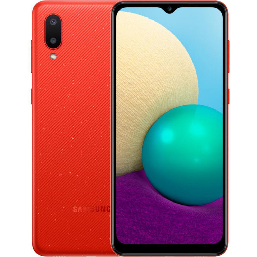 Смартфон Samsung Galaxy A02 32 ГБ красный - фото 1