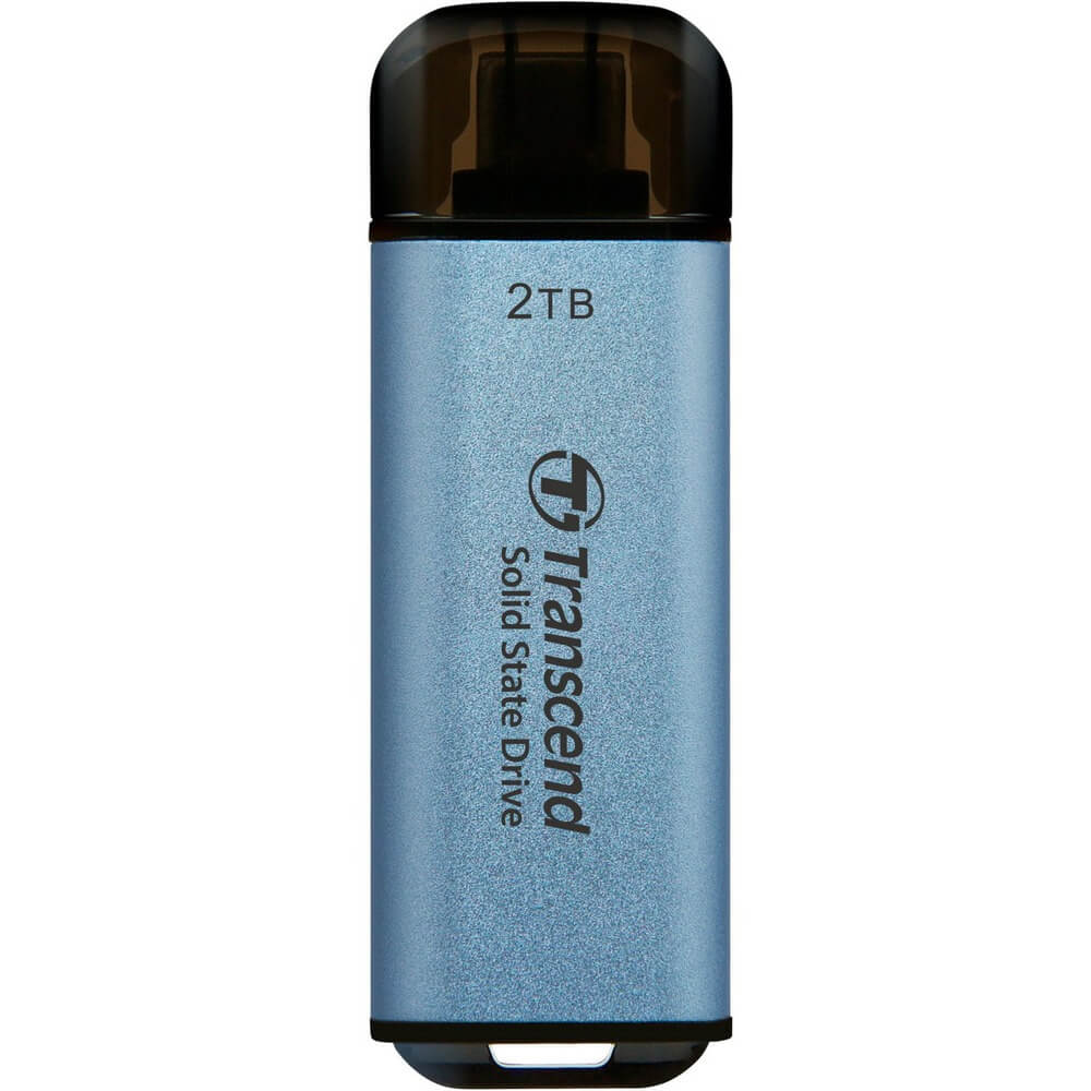 Внешний жесткий диск  Transcend SSD 2 TB (TS2TESD300C), цвет голубой