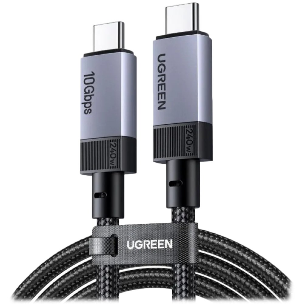 Кабель Ugreen L701 USB Type-C 3.2 Gen2 240W 2 м серый космос (65175)