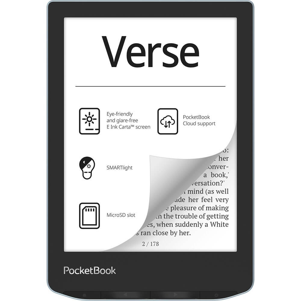 Электронная книга PocketBook 629 Verse Light Blue (PB629-2-WW), цвет голубой