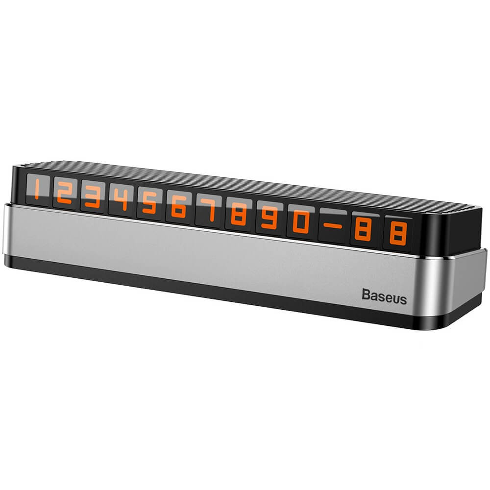 Автовизитка Baseus Moonlight Box, серый (ACNUM-B0G)