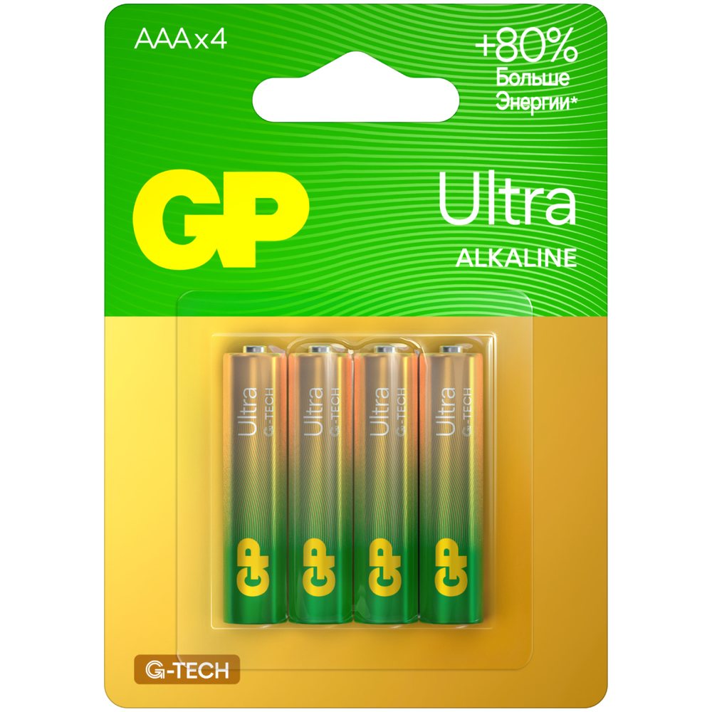 Батарейка GP Ultra Alkaline G-Tech 24AUA21-2CRSBC4 (4шт)