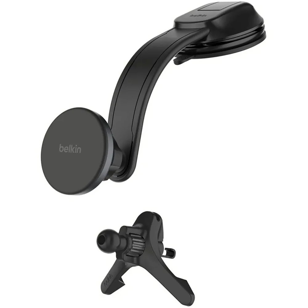 Автомобильный магнитный держатель Belkin BoostCharge 15W чёрный (WIC012hqBK)