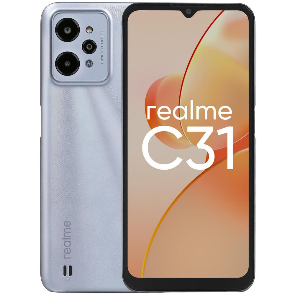 Смартфон Realme C31 64 ГБ серебристый