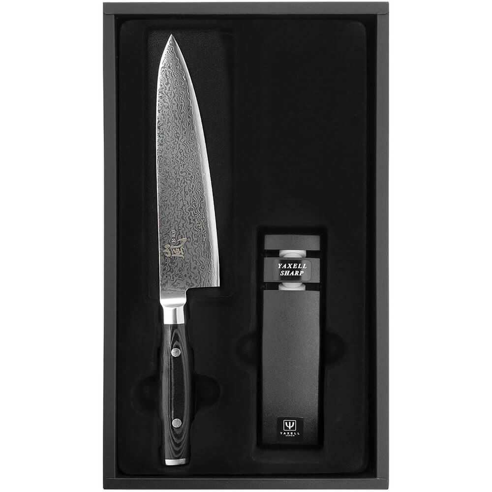 Кухонный нож с точилкой Yaxell Ran YA36000-002 32990₽