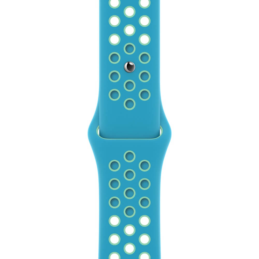 Ремешок для умных часов Apple Watch Nike 40 мм, лазурь/нежно-зелёный (MJ6H3ZM/A)