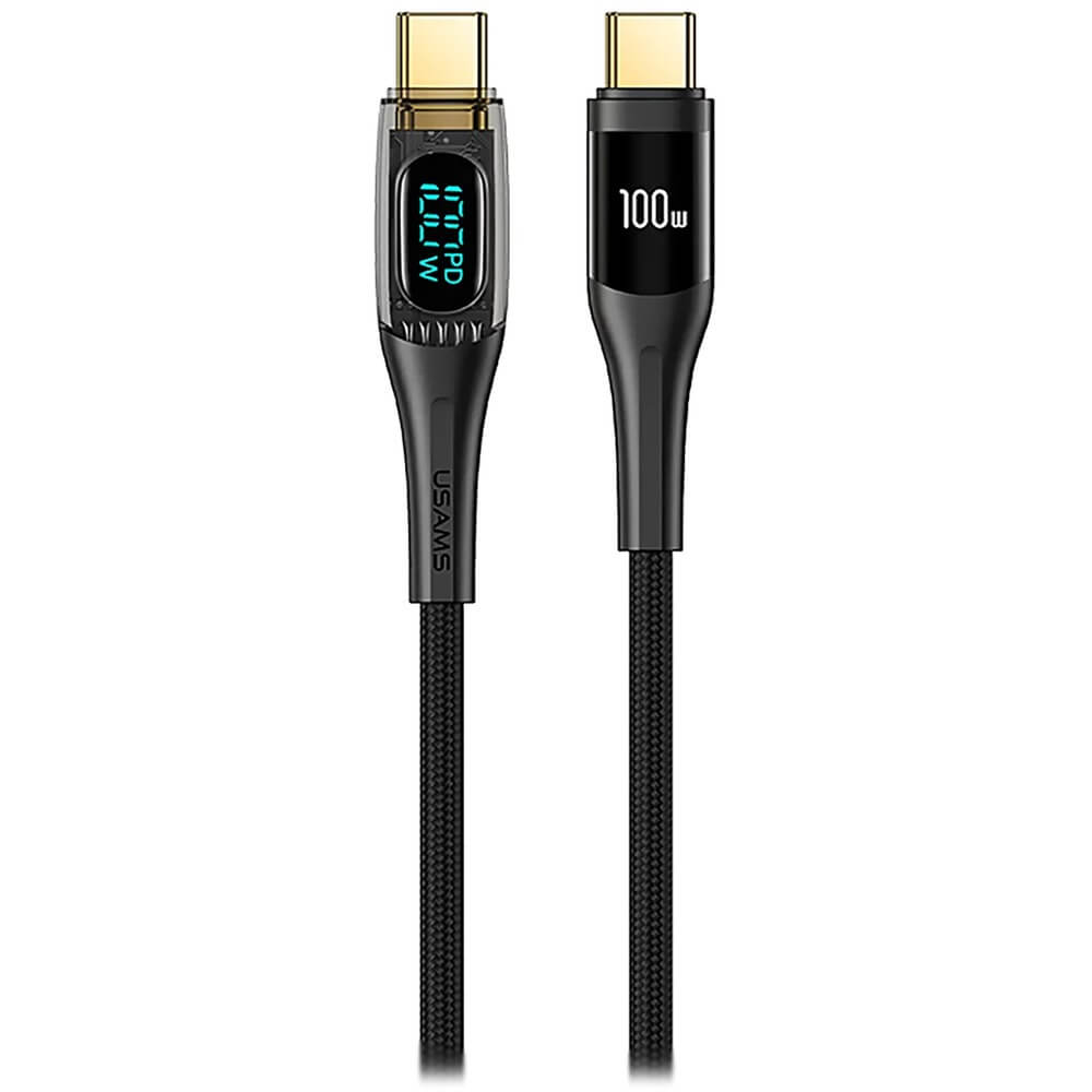 Кабель Usams US-SJ591 Type-CType-C 100W 2 м чёрный 1990₽