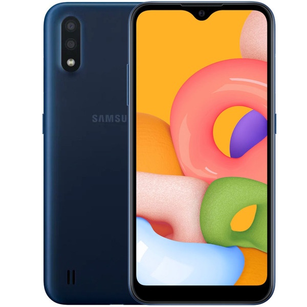 Смартфон Samsung Galaxy A01 синий - фото 1