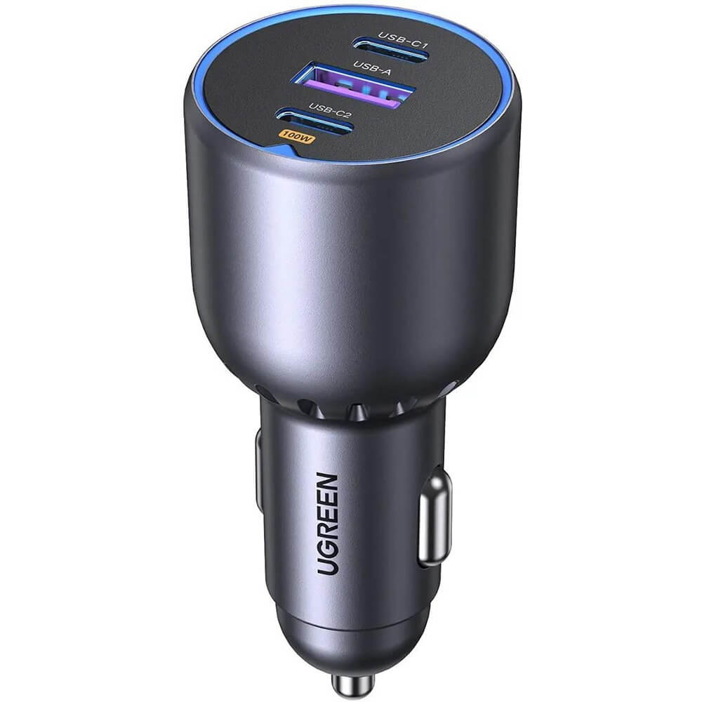 Автомобильное зарядное устройство Ugreen EC705 2xUSB-C PD+USB-A серый (35025)