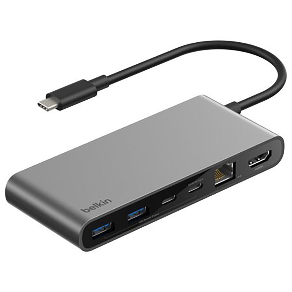USB-разветвитель Belkin 8 в 1 серый (INC024hqSGY)