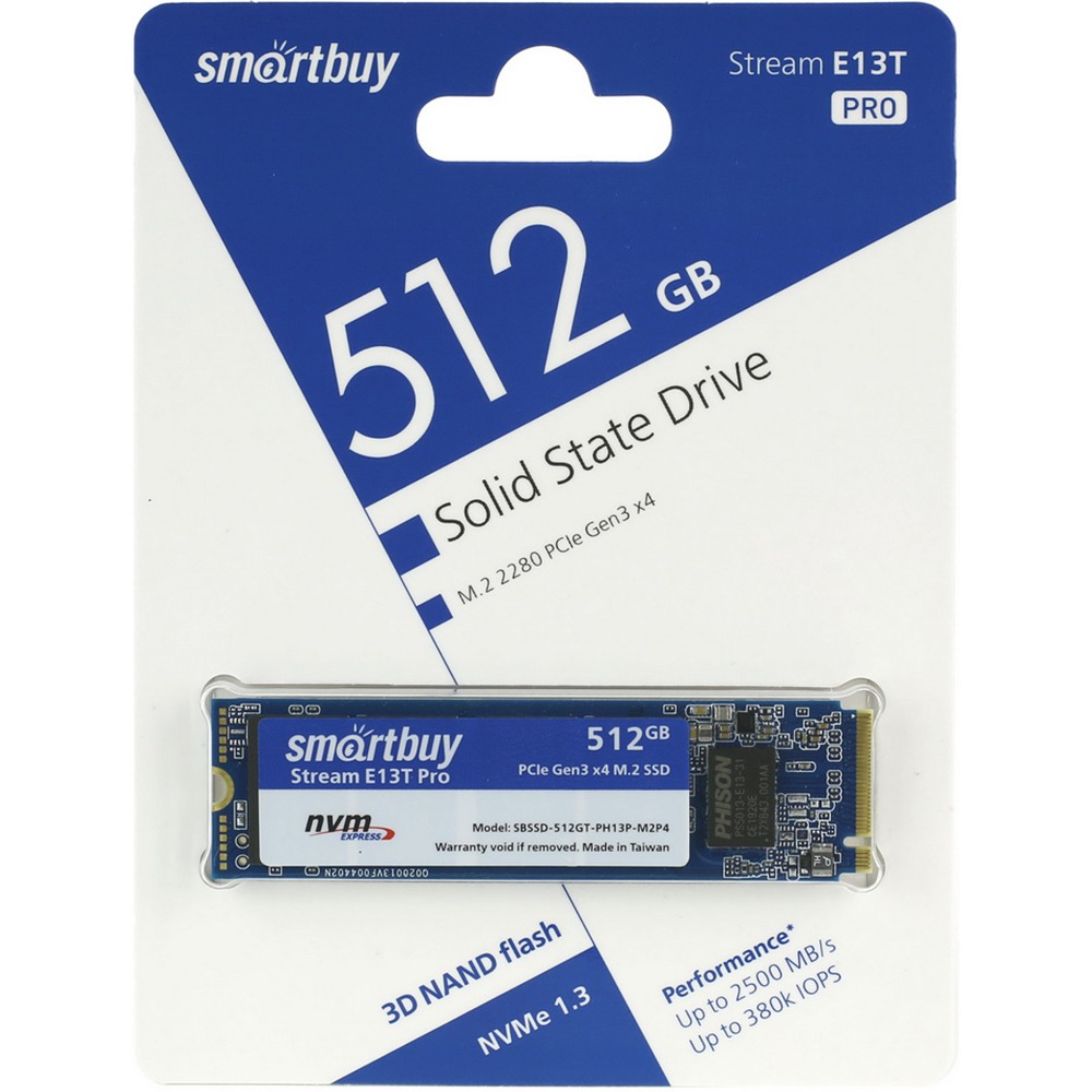 Жесткий диск SmartBuy 512GB Stream E13T Pro (SBSSD-512GT-PH13P-M2P4)