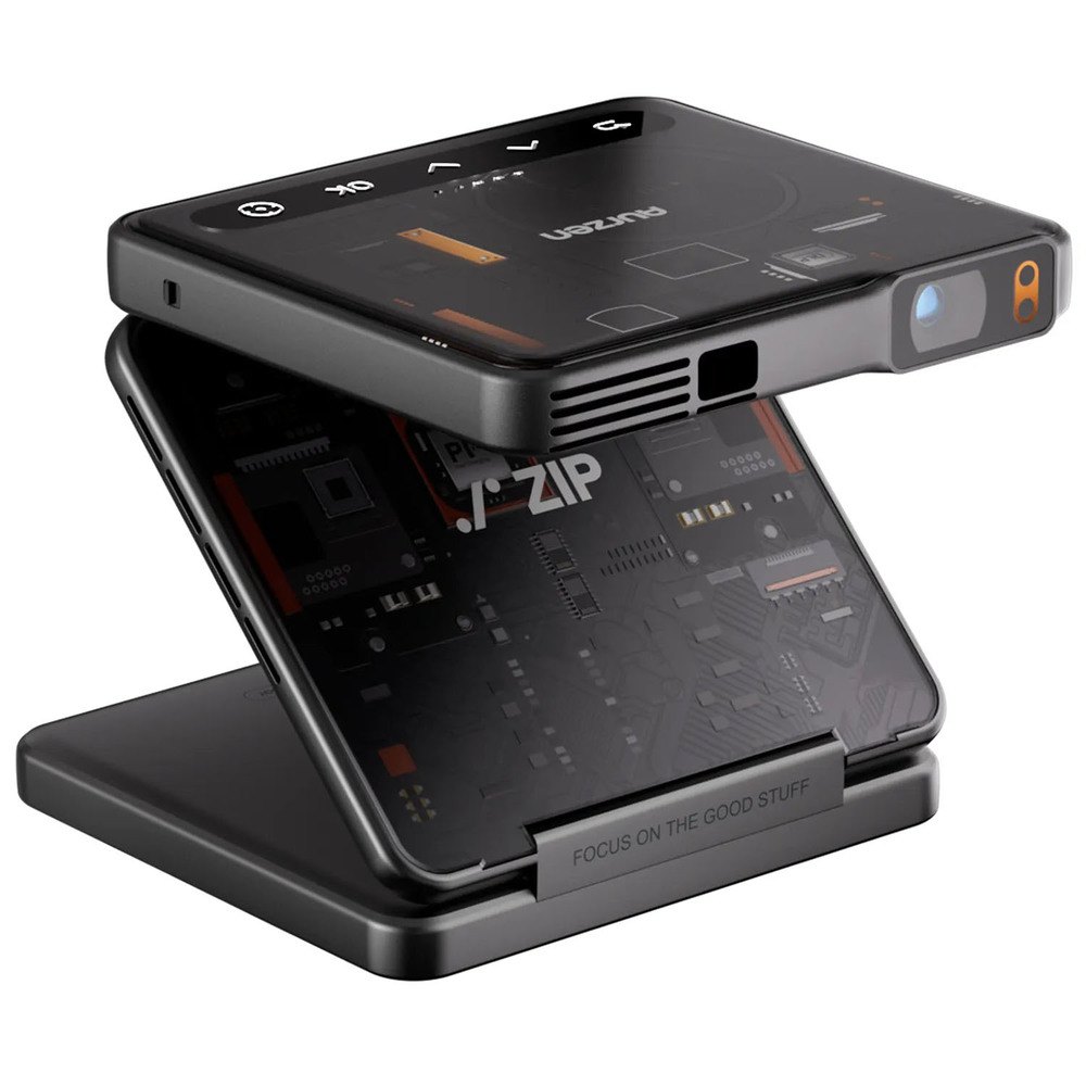 Портативный проектор Aurzen Zip Cyber AU-PJ-ZP002M-UNBK0 серый металлик