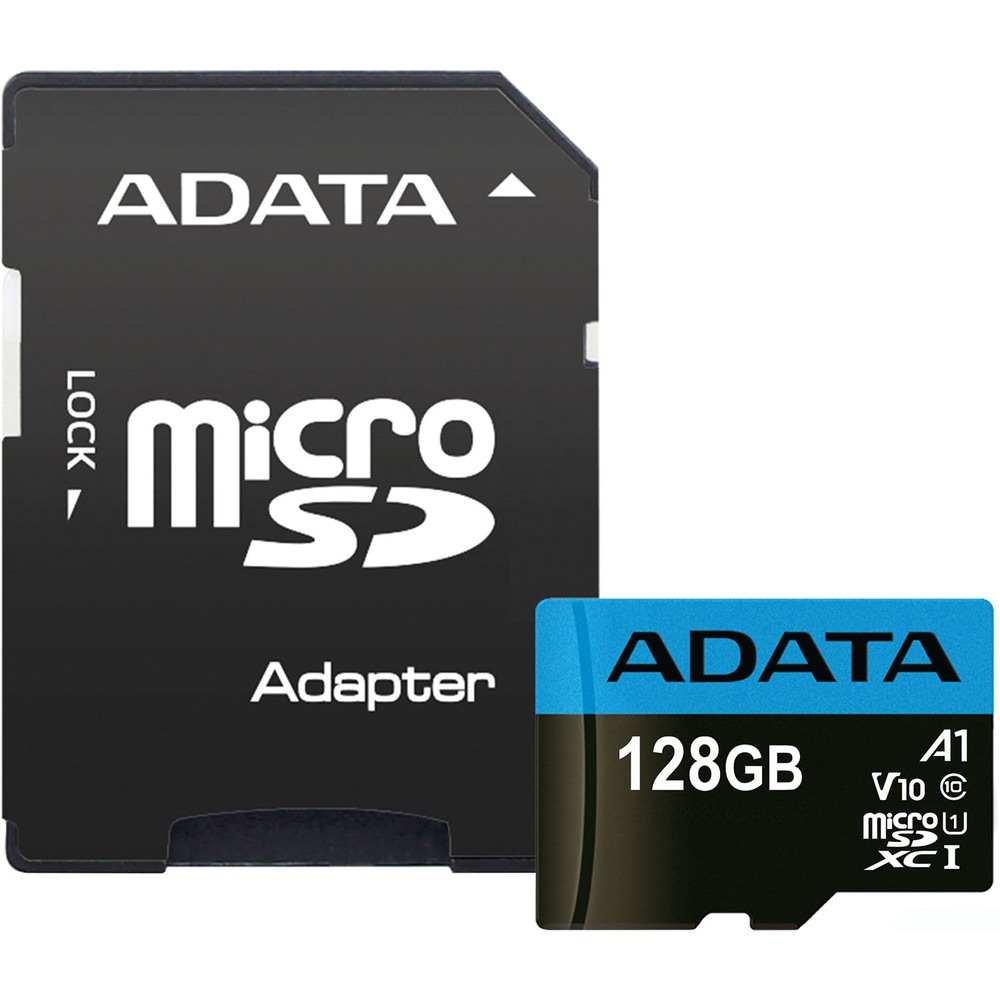 Карта памяти ADATA MicroSD 128GB Class 10 (AUSDX128GUICL10A1-RA1)