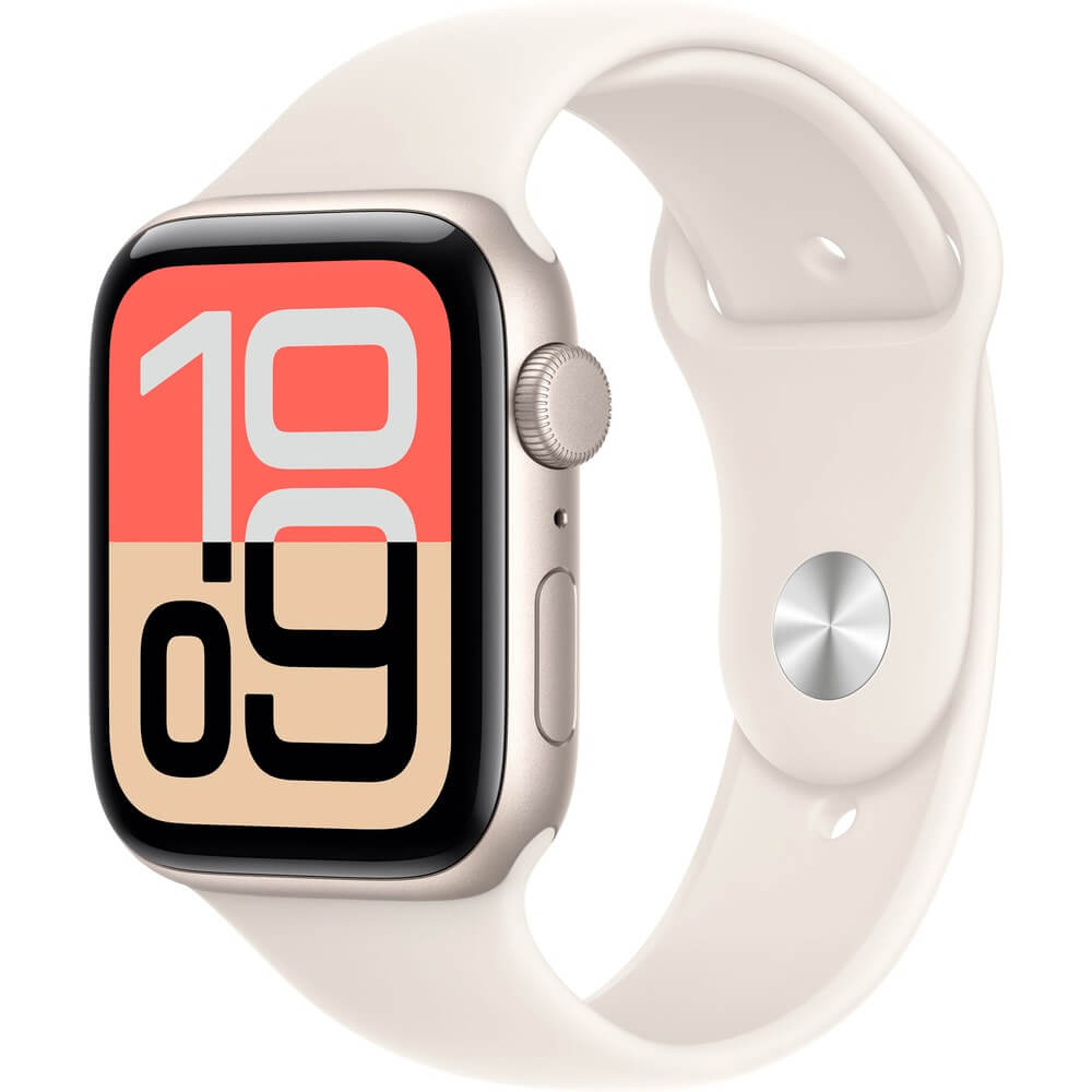 Смарт-часы Apple Watch SE 3 GPS 44 мм сияющая звезда M/L, спортивный ремешок