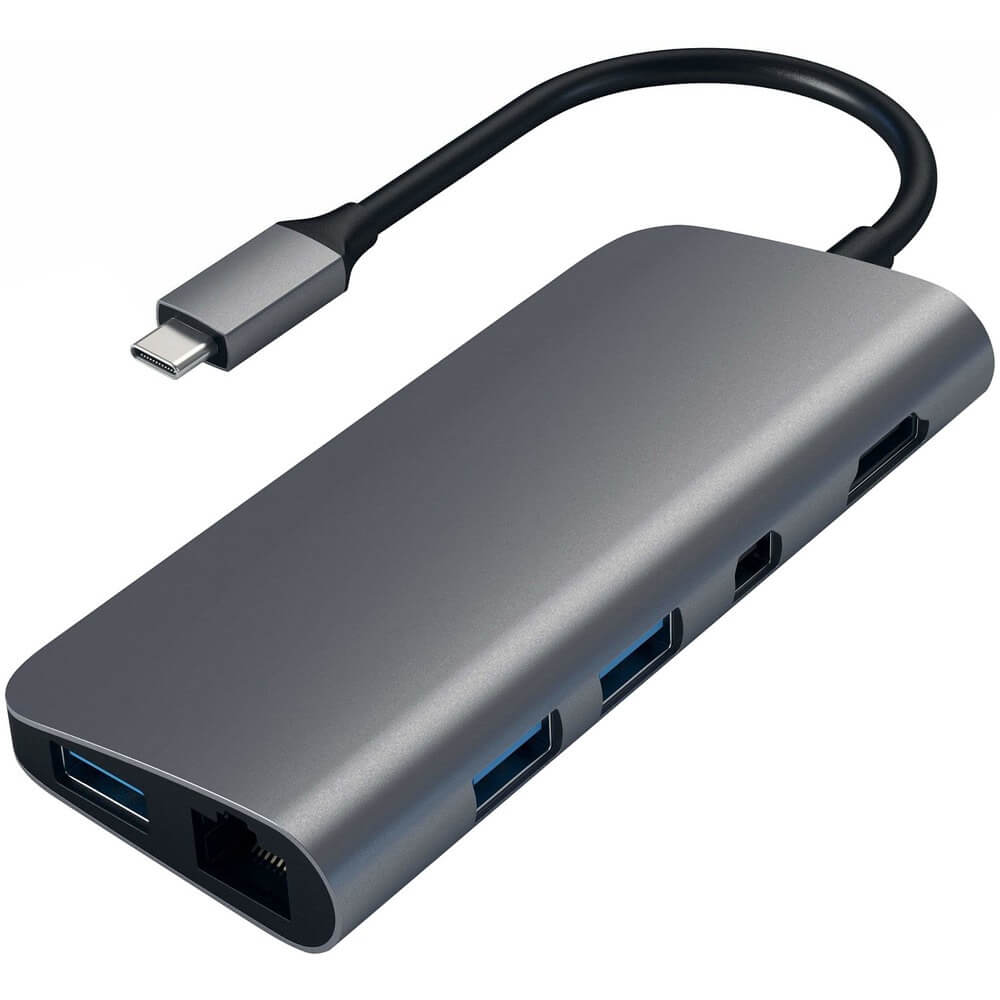 USB разветвитель Satechi Aluminum Type-C Multimedia Adapter Space Grey - фото 1