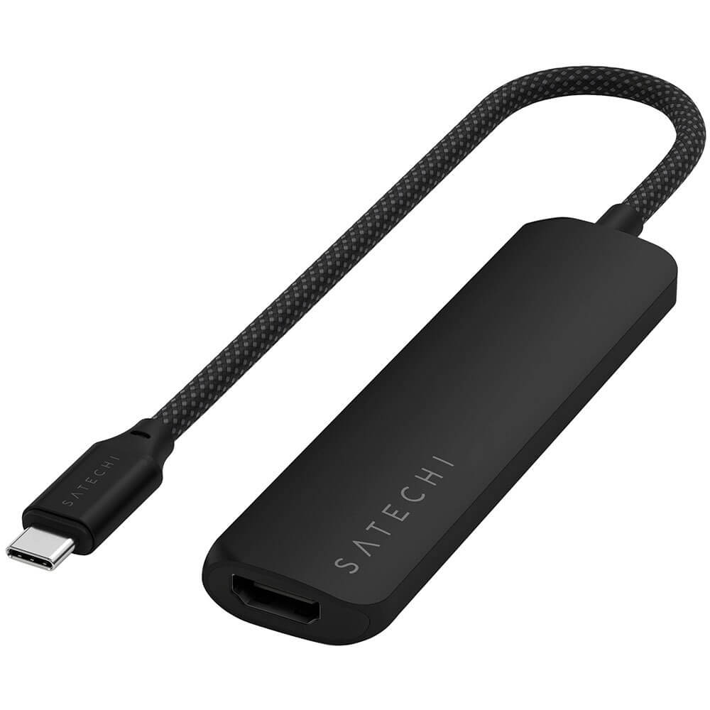 Адаптер для ноутбука Satechi 4-in-1 USB-C Slim Multiport Adapter 4K чёрный (ST-P4SK)