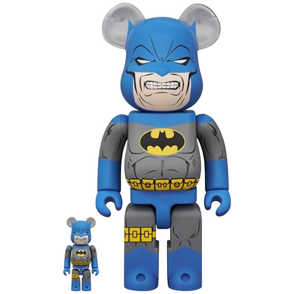 Фигура Bearbrick Medicom Toy Batman The Dark Knight Returns Blue 400% and 100%