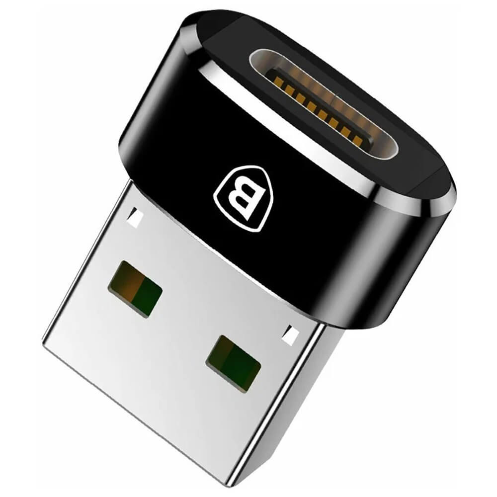 USB разветвитель Baseus Mini USB Type-C-USB, чёрный (CAAOTG-01)