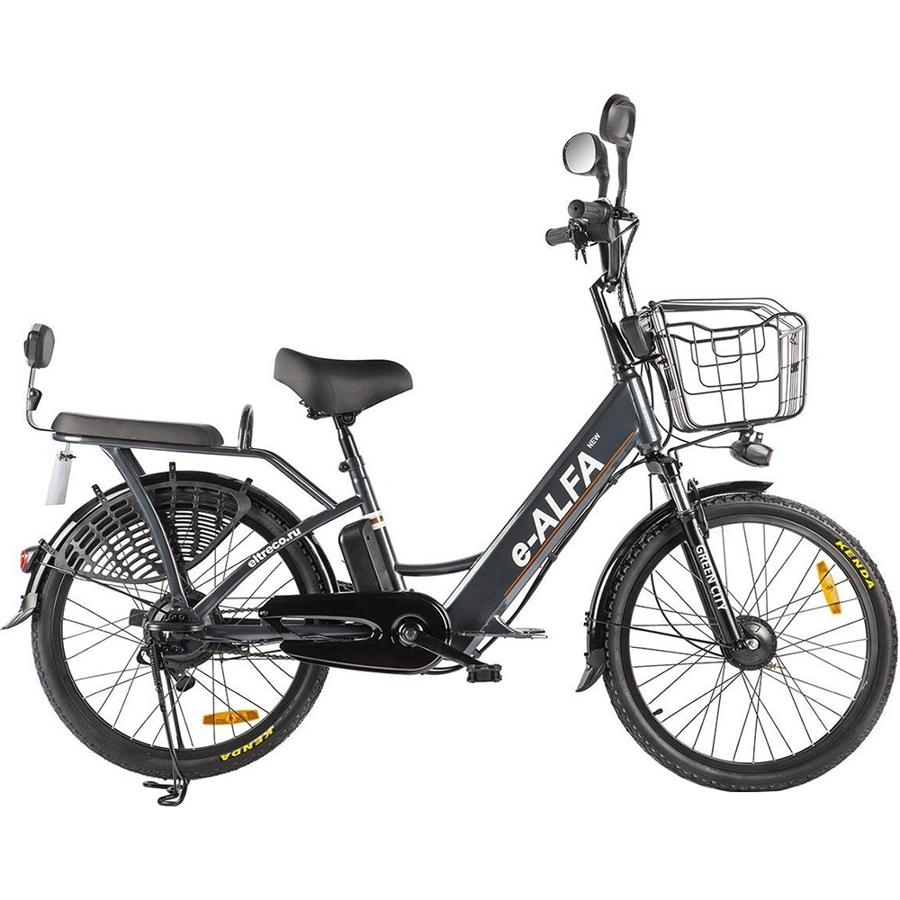 Электровелосипед Green City e-ALFA New 2154 темно-серый