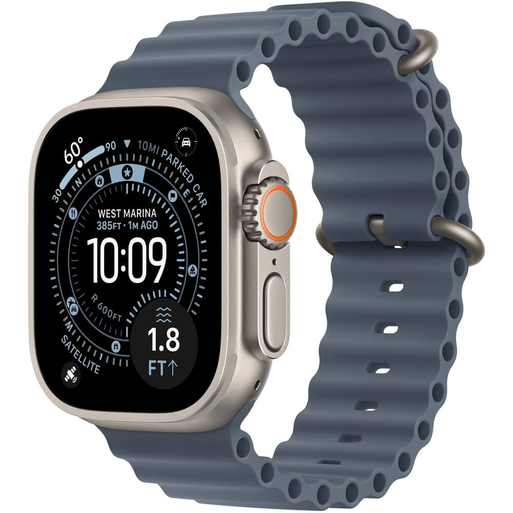 Смарт-часы Apple Watch Ultra 3 49 мм Natural, Ocean Band синий