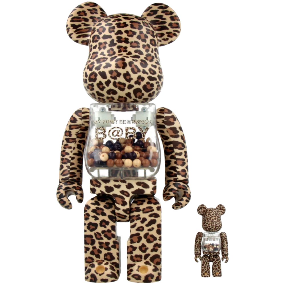 Фигура Bearbrick Medicom Toy Set My First Baby Leopard 400% and 100%