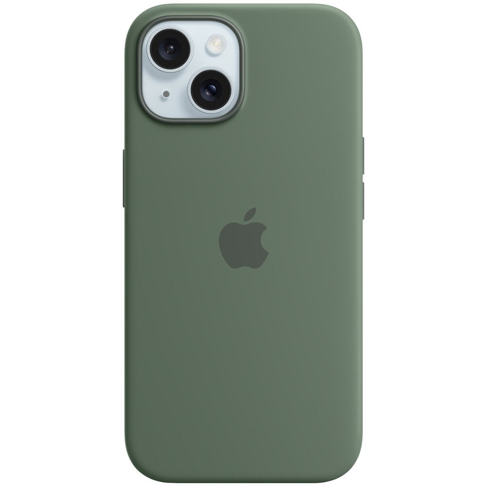 Чехол Apple для iPhone 15 Silicone Case MagSafe зелёный